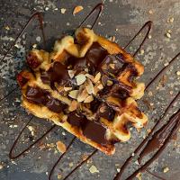 Gaufre chocoalat amandes effilées